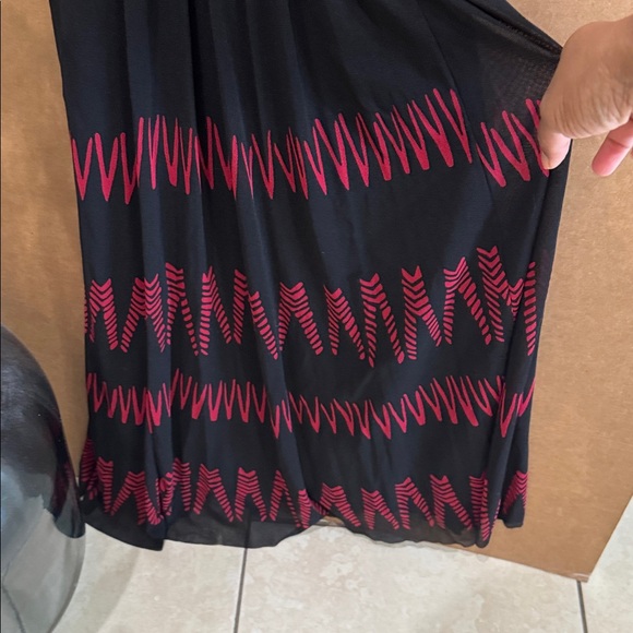 Vivienne Tam Mesh Empire Waist Black Floral Print VTG Sz M - Picture 3 of 6